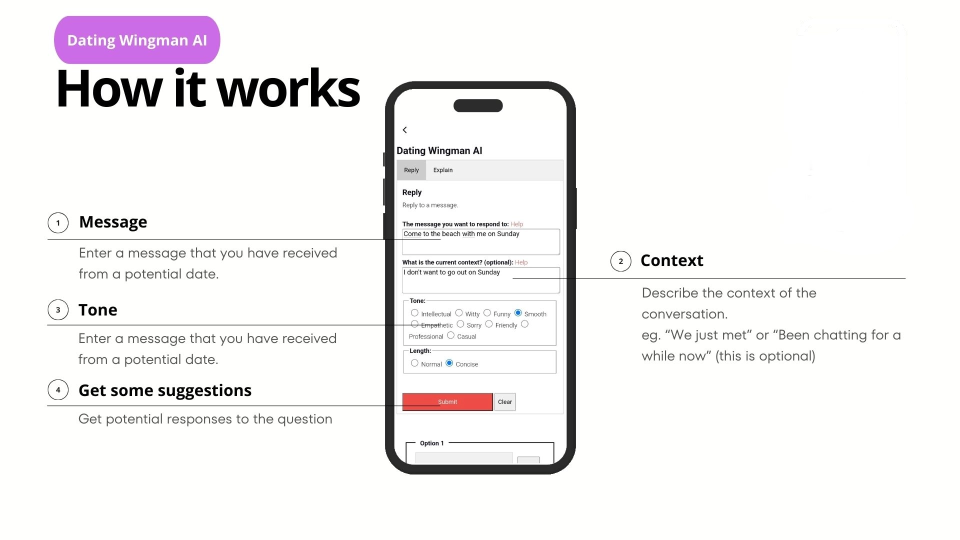 Amor app screenshot - Wingman