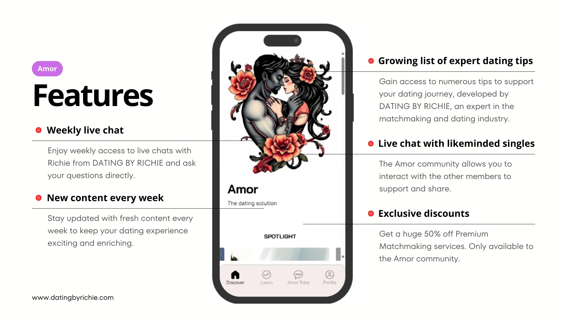 Amor app screenshot